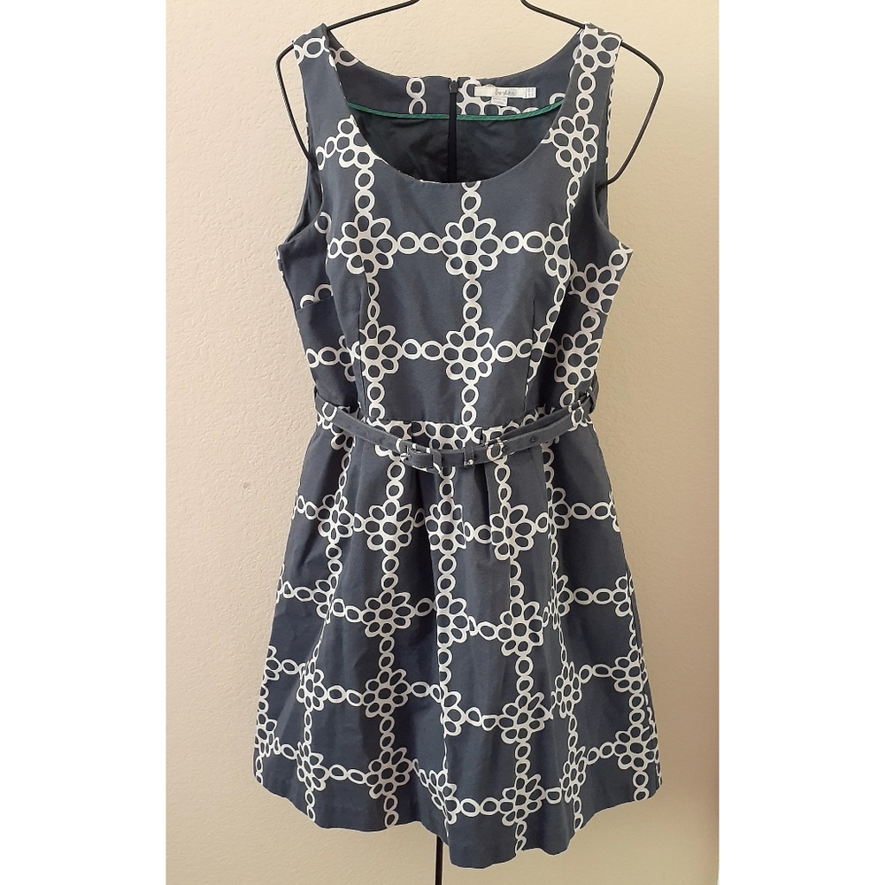 Boden Ava Fit and Flare Belted Dress